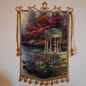 Thomas Kincaid decrotive wall tapestry.